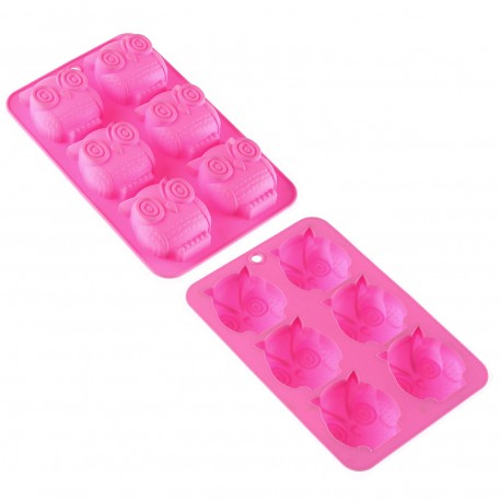 MOLDE SILICONA 6 BUHOS