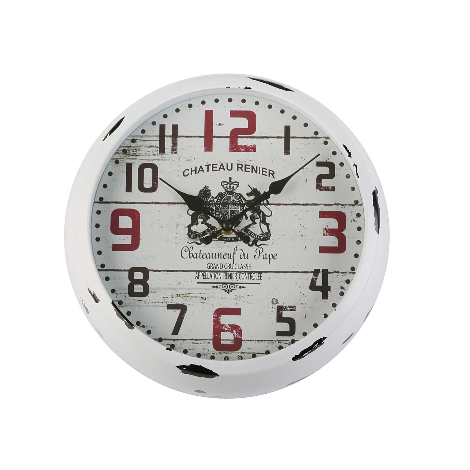 RELOJ SALON BLANCO 30CM