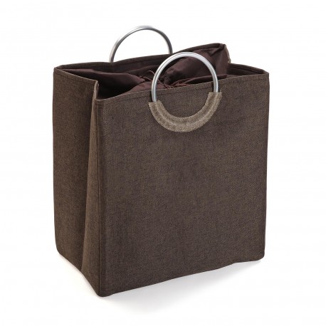 CESTA ROPA DOBLE MARRON