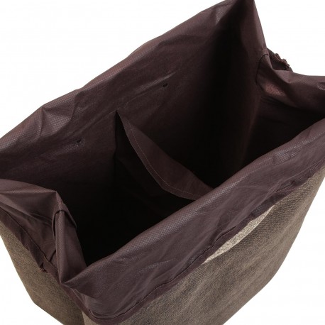 CESTA ROPA DOBLE MARRON