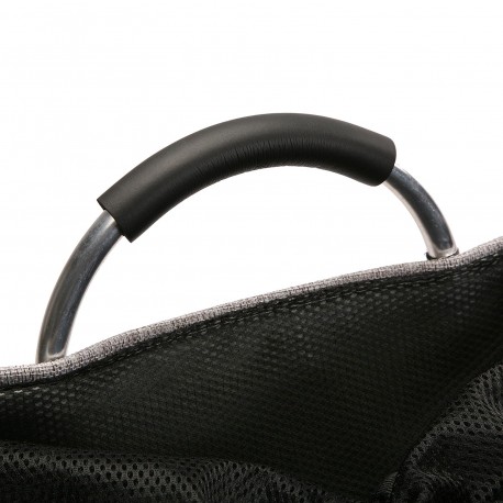 CESTA DE ROUPA COM ASAS CINZA CLARO