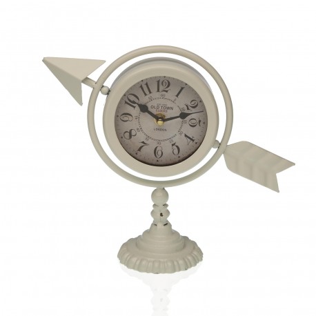 RELOJ MESA FLECHA BLANCO