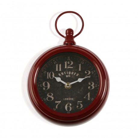 RELOJ PARED ROJO 16X23 CM