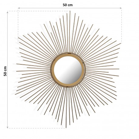 ESPEJO DESTELLOS DORADO