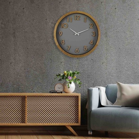 RELOJ PARED MADERA 50 CM