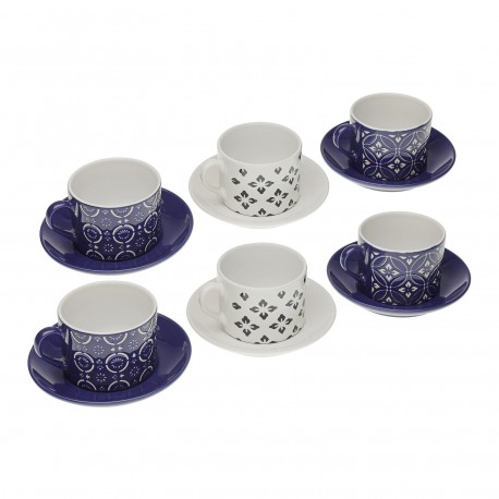 SET 6 TAZAS TÉ C/PLATO REGINA