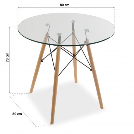 MESA REDONDA CRISTAL