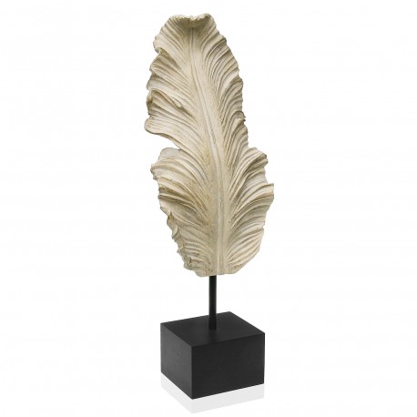 ESTÁTUA FOLHA COM BASE PRETA