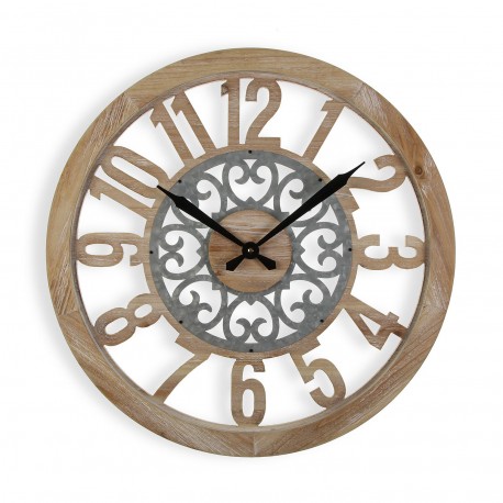 RELOJ PARED MADERA 60CM