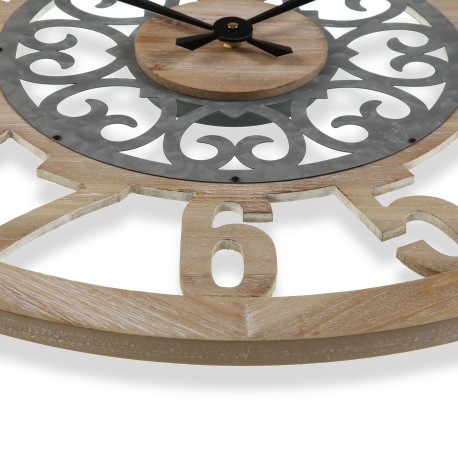 RELOJ PARED MADERA 60CM