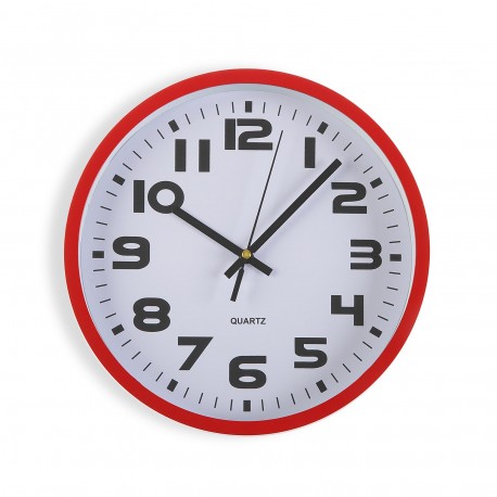 RELOJ COCINA ROJO 25 CM