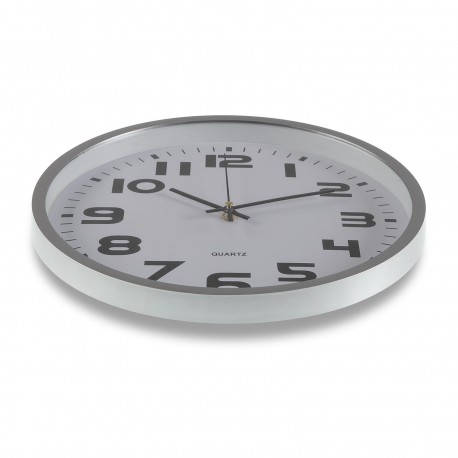 RELOJ COCINA PLATA 30,5 CM