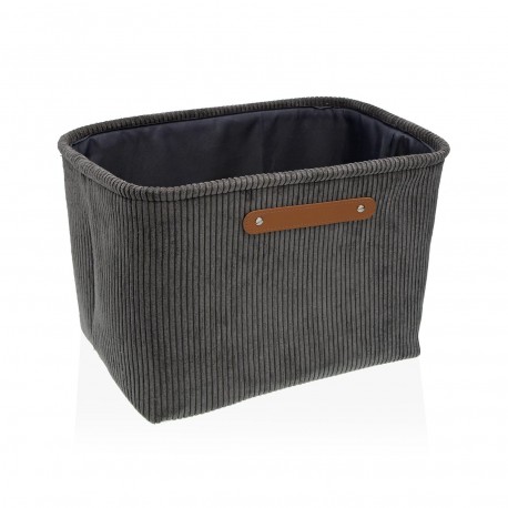 CESTA CORDUROY GRIS OS. RECT.