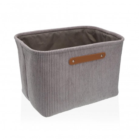 CESTA CORDUROY GRIS CL. RECT.