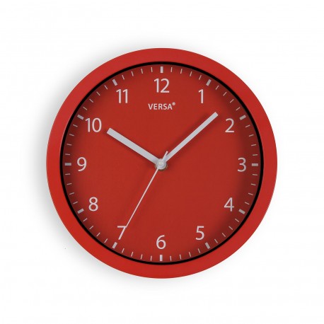 RELOJ DE PARED ROJO 25CM