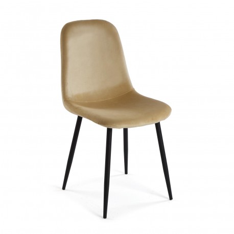 SILLA TERCIOPELO BEIGE