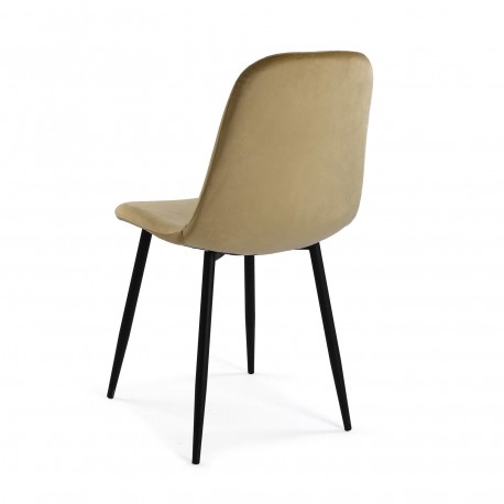 SILLA TERCIOPELO BEIGE