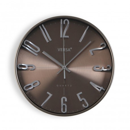 RELOJ PLATEADO OSCURO 30 CM