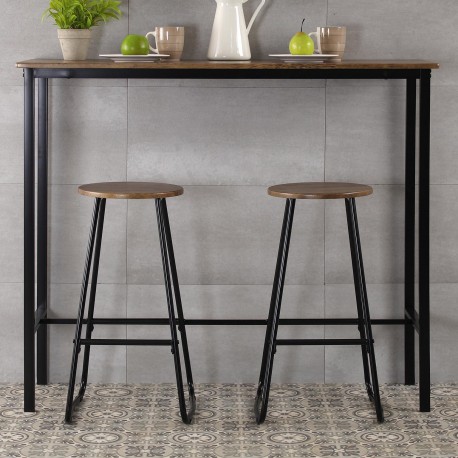 CONJUNTO MESA/2 BANCOS ESCURO