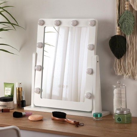ESPELHO GLAM COM LUZES RECTANGULAR