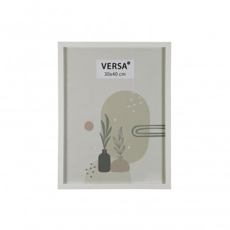 MOLDURA MADEIRA BRANCA 30 X 40