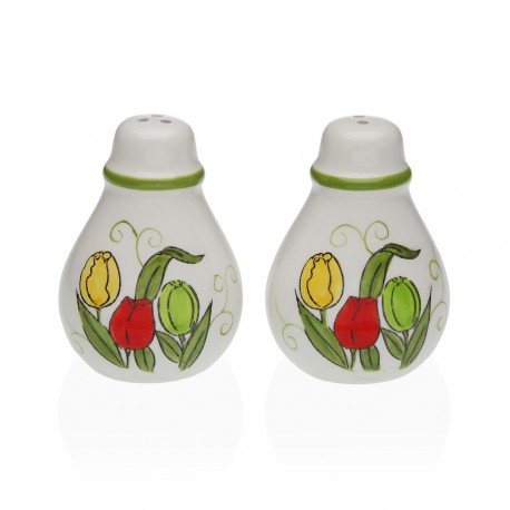 CONJUNTO SALEIRO E PIMENTEIRO TULIPAS