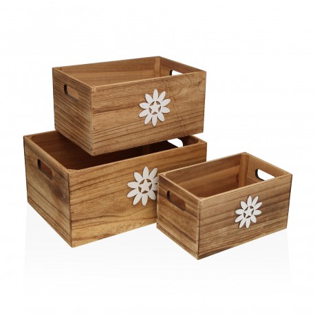 CONJUNTO 3 CAIXAS MADEIRA VERDOR