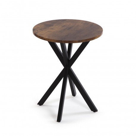 MESA AUXILIAR REDONDA MADEIRA 40x50