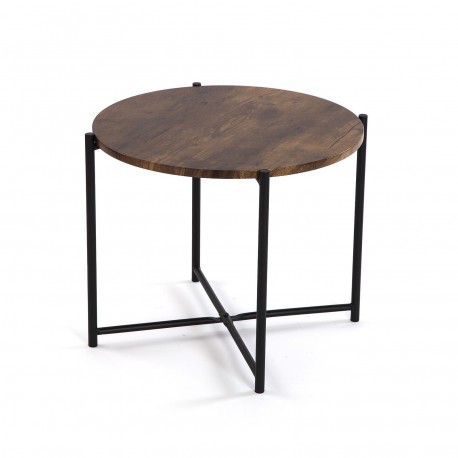 MESA AUXILIAR REDONDA MADEIRA 51x40