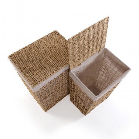 CONJUNTO DE 2 CESTAS ALTAS MARROM NADIR