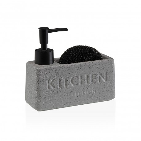 DOSEADOR SABAO ESPONJA "KITCHEN" CINZA