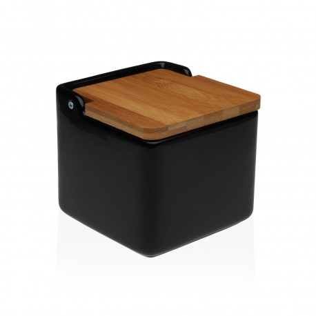 SALEIRO TAMPA BAMBU PRETO