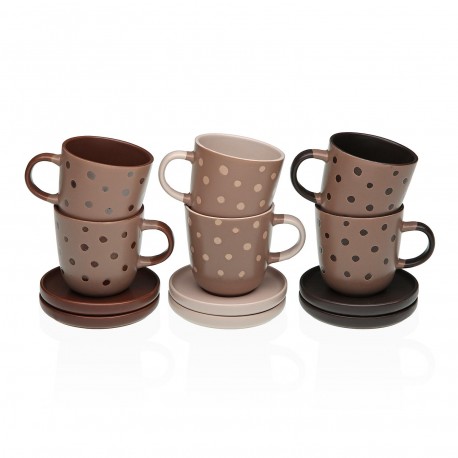 CONJUNTO 6 CHÁVENAS CAFÉ COM PRATO ADANNA