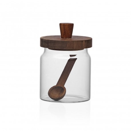 POTE DE CRISTAL COM COLHER 470ML