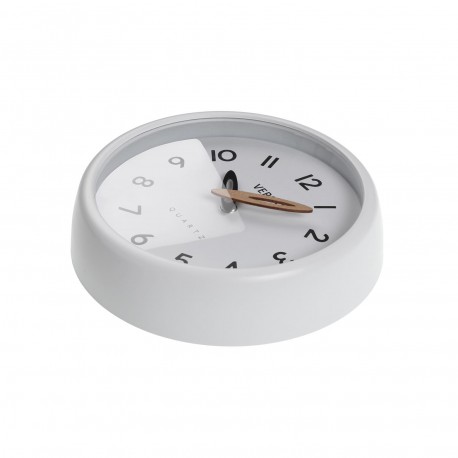 RELÓGIO PAREDE BRANCO ARO BRANCO 24,4CM