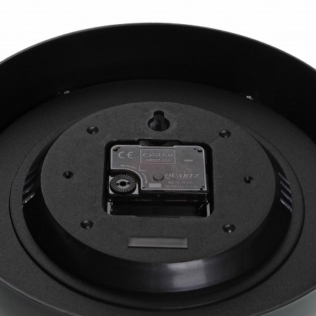 RELÓGIO PAREDE BRANCO ARO PRETO 24,4CM