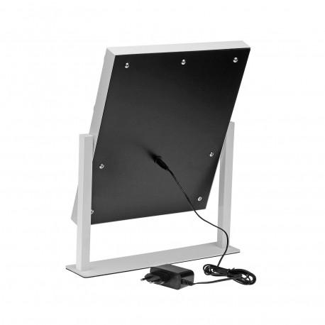 ESPELHO RETANGULAR COM 9 LED E SUPORTE