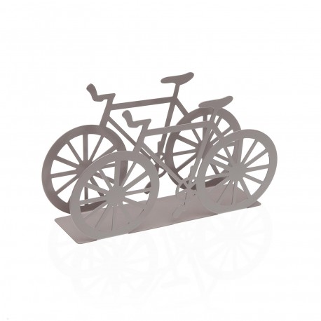 PORTA-GUARDANAPO BICICLETA METAL CINZA