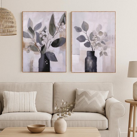 CONJUNTO 2 QUADROS VASO 50 X 70