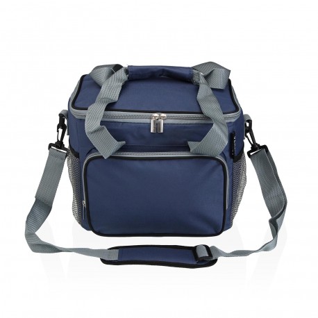FIAMBREIRA ISOTÉRMICA 16L CINZA E AZUL
