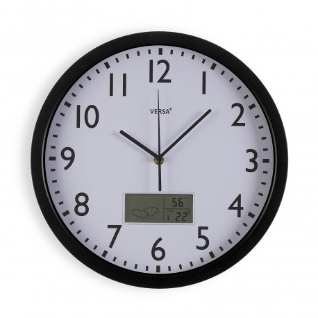RELOJ METEO NEGRO 35CM