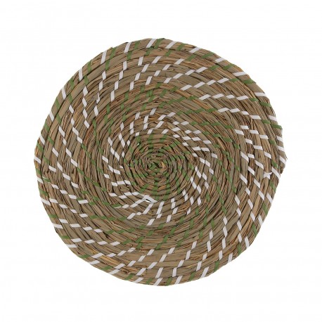 INDIVIDUAL BRANCO E VERDE 38 CM