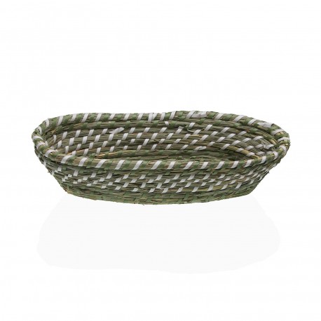 CESTO BRANCO E VERDE 35 CM