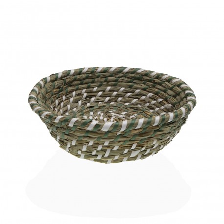 CESTO BRANCO E VERDE 25 CM