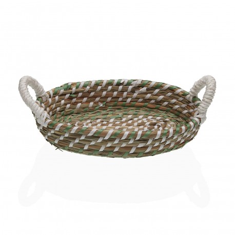 CESTO BRANCO E VERDE 26 CM