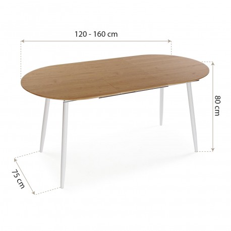 MESA EXTENSÍVEL BRANCA DOINYO