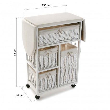 MUEBLE C/ CESTAS  BLANCO