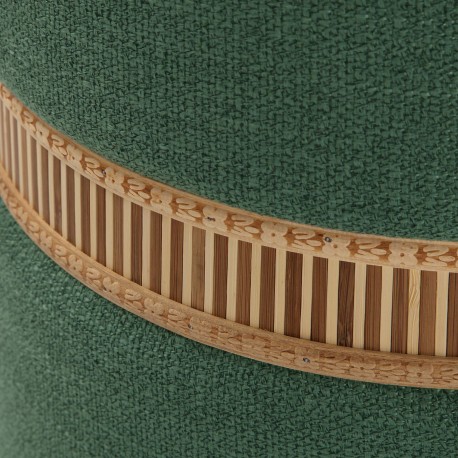 CONJUNTO 2 PUFS ARRUMAÇÃO VERDE ANEL BAMBU