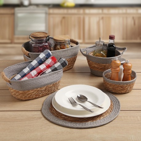 INDIVIDUAL CINZA 35CM
