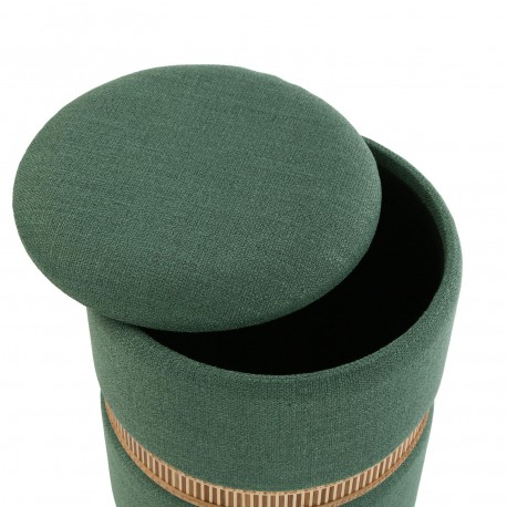 CONJUNTO 2 PUFS ARRUMAÇÃO VERDE ANEL BAMBU
